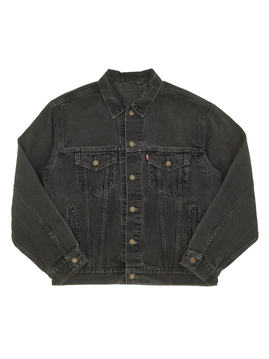 00'S LEVI'S 70507 BLACK DENIM JACKET (APPROX.MEDIUM)