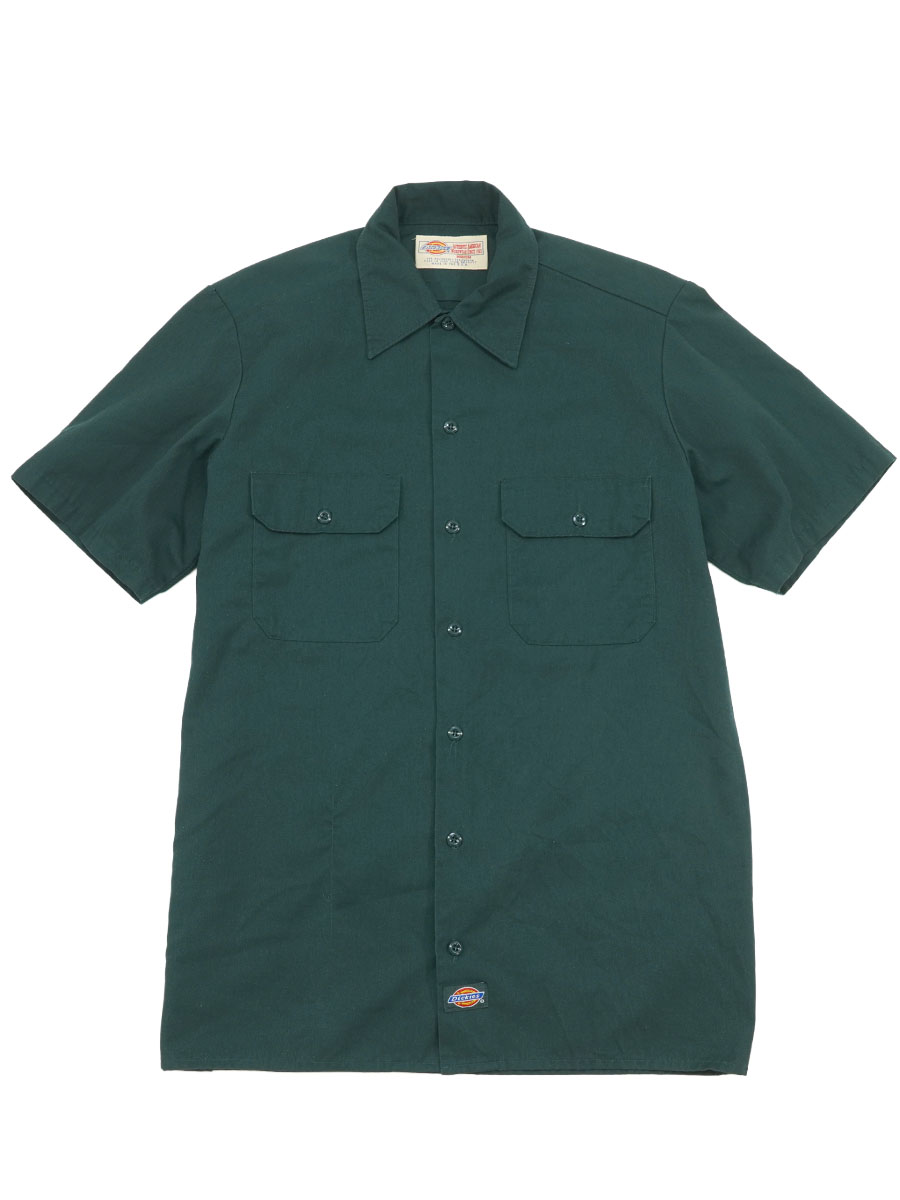 90'S DICKIES S/S WORK SHIRT GREEN (SIZE. MEDIUM) MADE IN USA 