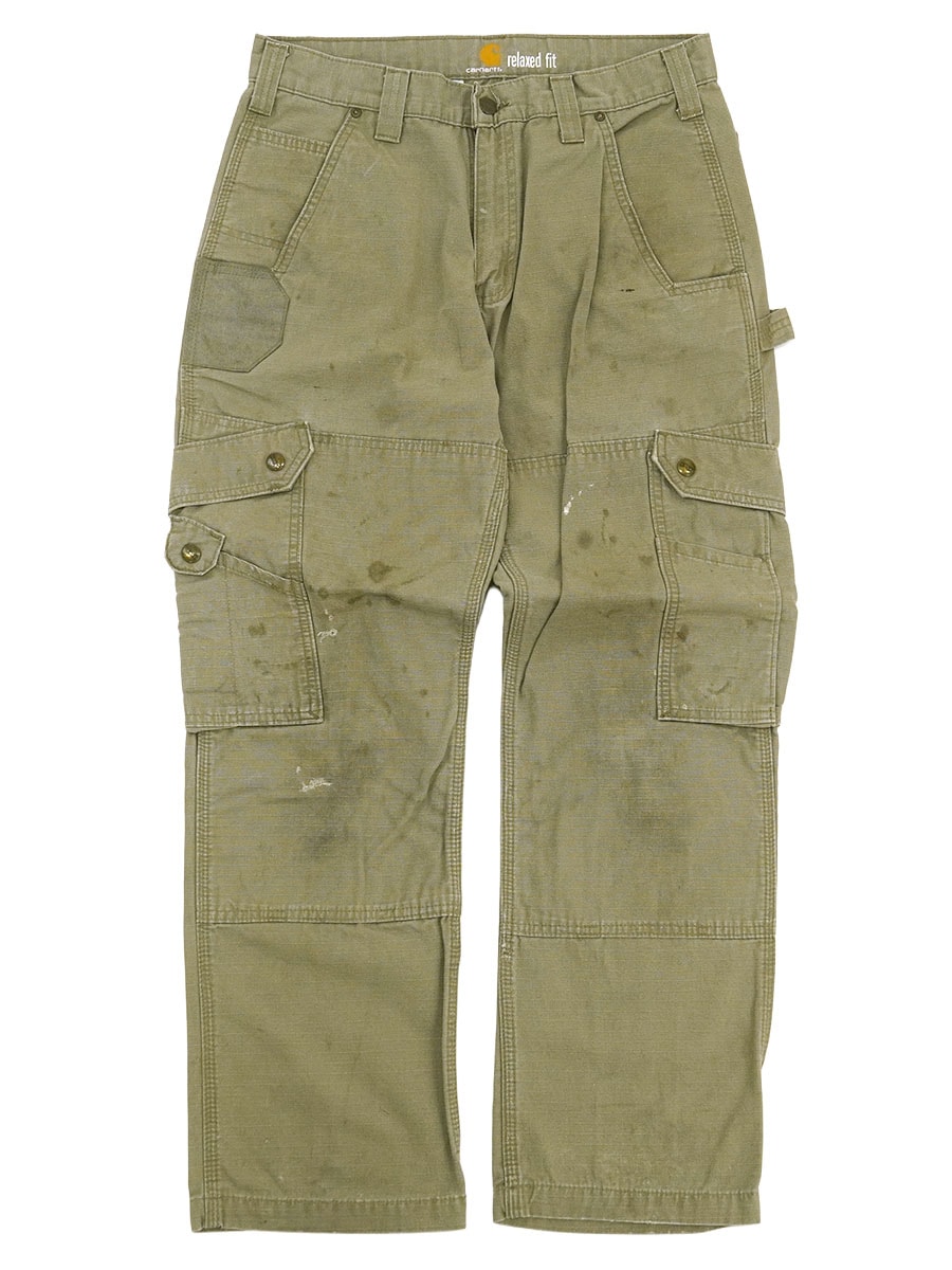 CARHARTT RELAXED FIT RIP-STOP CARGO WORK PANTS BEIGE (SIZE.W31 L30)