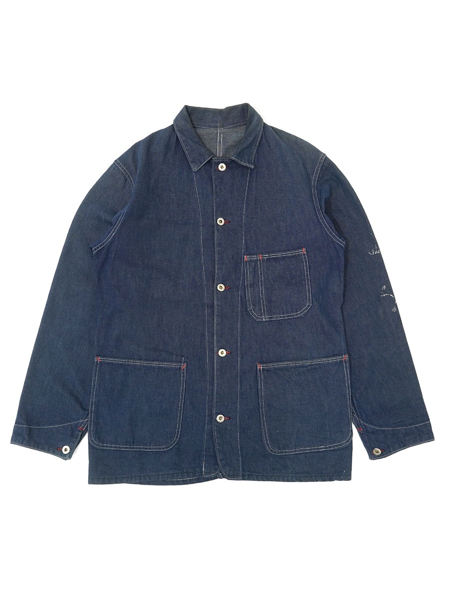 50'S VAT DYE DENIM CHORE JACKET (APPROX.38)
