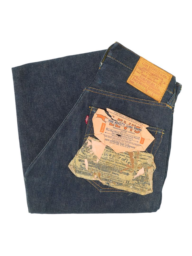 50'S LEVI'S 504ZXX LEATHER PATCH (SIZE.W27 L34) NOS