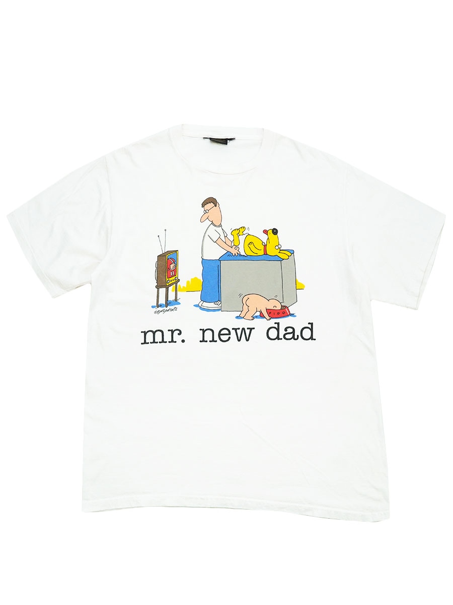 90'S CHANGES ''JIM BENTON/MR.NEW.DAD'' T SHIRT WHITE (SIZE.X LARGE) MADE IN USA