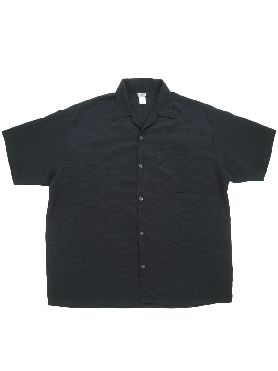 90'S～ CALTOP PLAIN S/S SHIRT BLACK (SIZE.2X) MADE IN USA