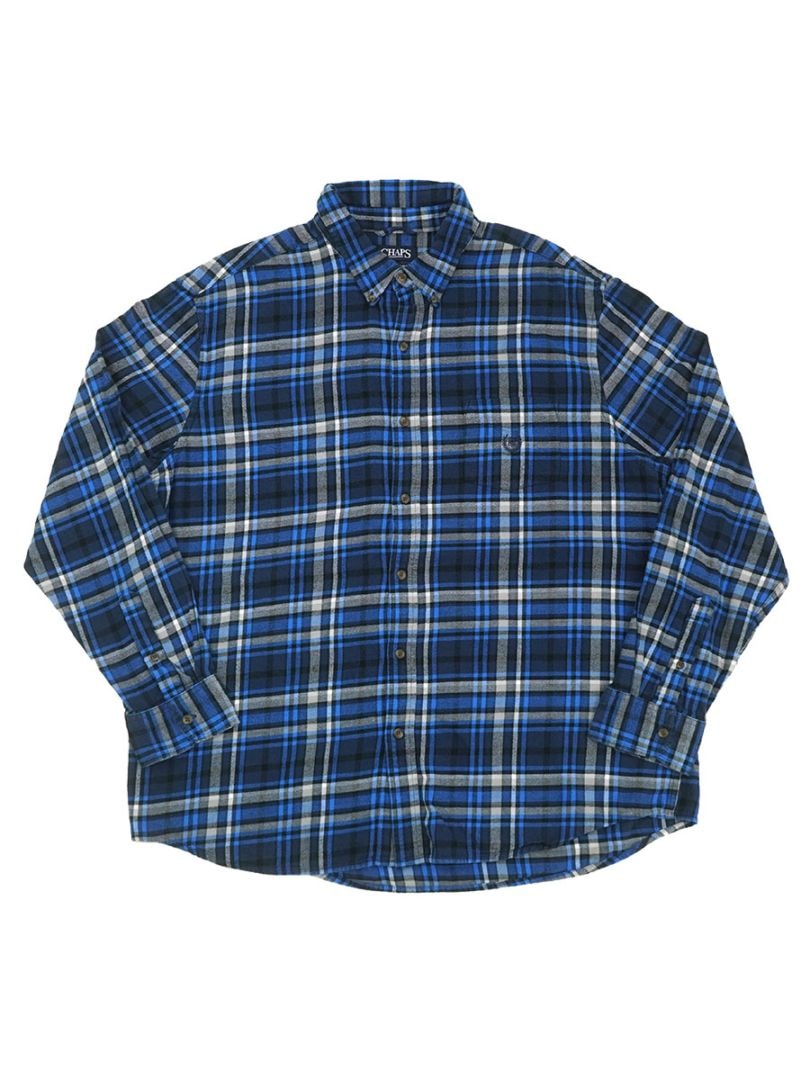 CHAPS B.D. PLAID FLANNEL SHIRT (SIZE.XX LARGE)