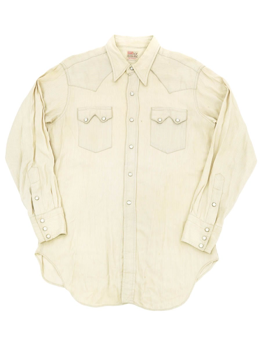 50'S LEVI'S SHORT HORN WESTERN SHIRT (APPROX.MEDIUM)