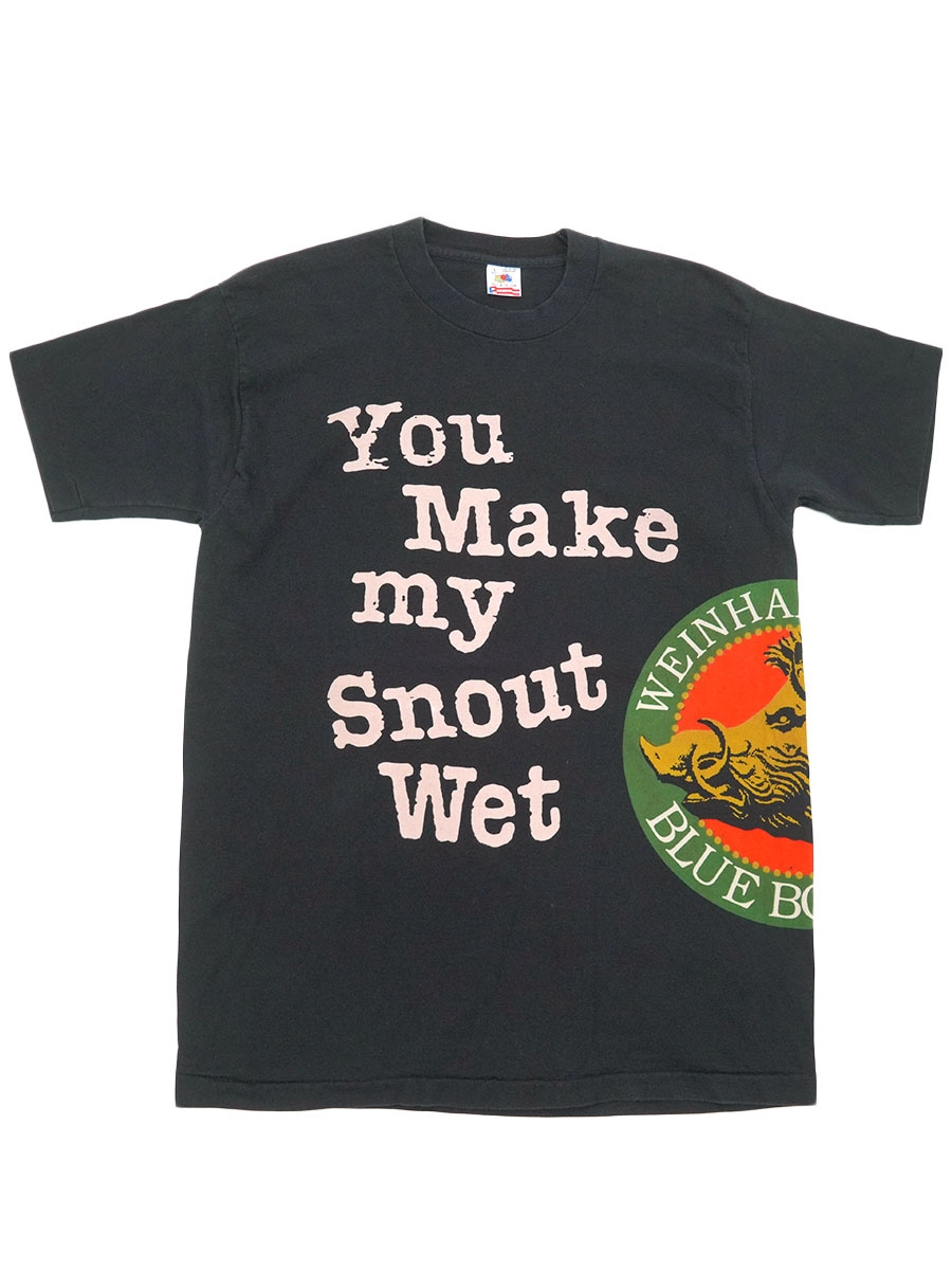 90'S FRUIT OF THE LOOM ''YOU MAKE MY SNOUT WET'' T SHIRT BLACK
