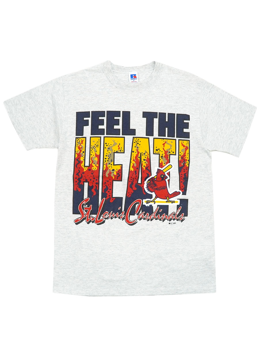 80'S RUSSELL ATHLETIC ''FEEL THE HEAT!/ST. LOUIS CARDINALS'' T SHIRT GREY (SIZE.MEDIUM) MADE IN USA