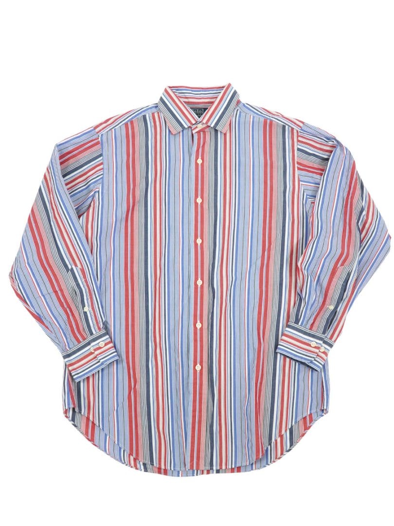RALPH LAUREN PHILIP STRIPE 100％ COTTON SHIRT (SIZE.15 1/2)