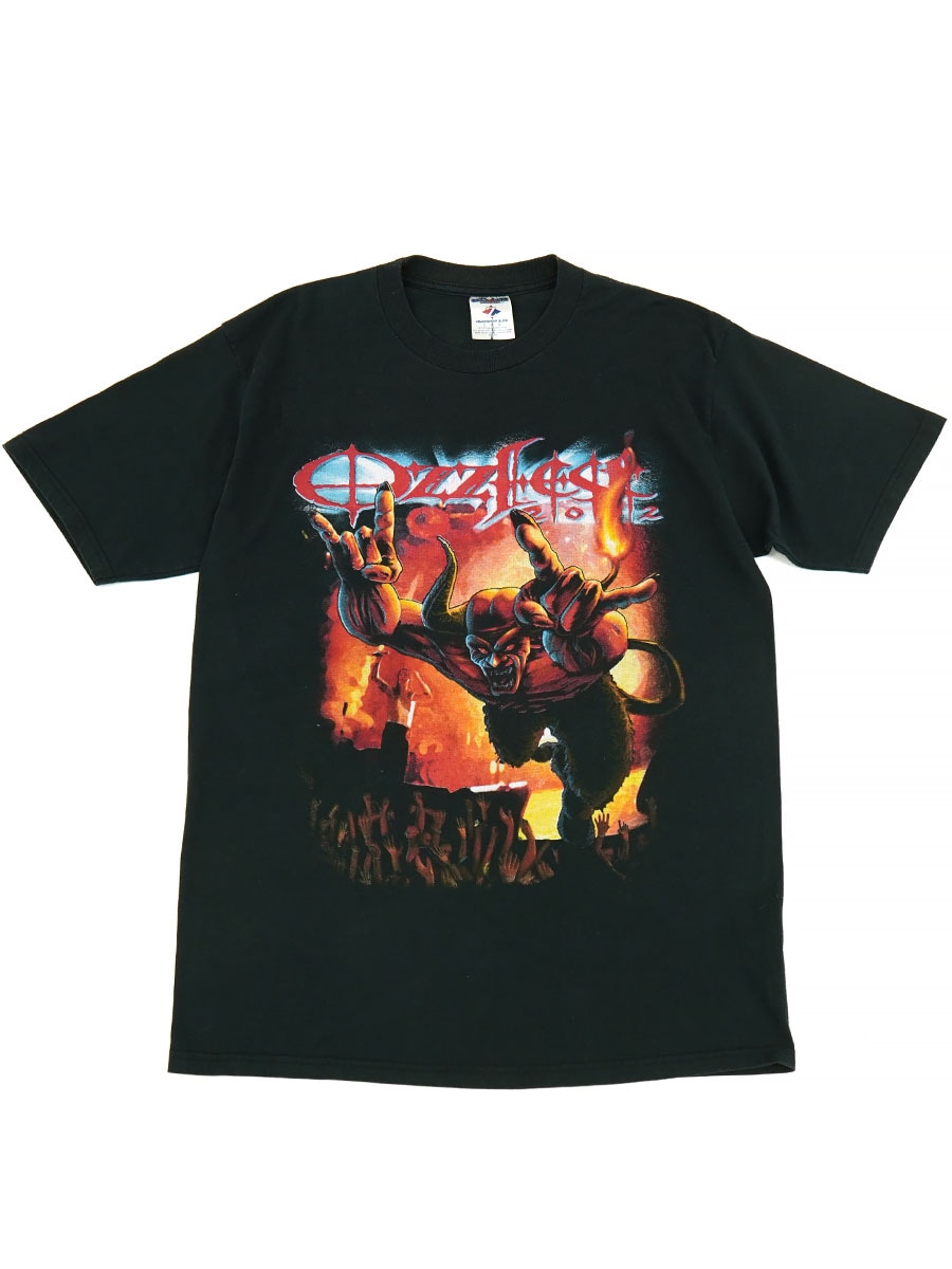00'S JERZEES ''OZZFEST 2002'' BOTH PRINT T SHIRT (SIZE. LARGE) 