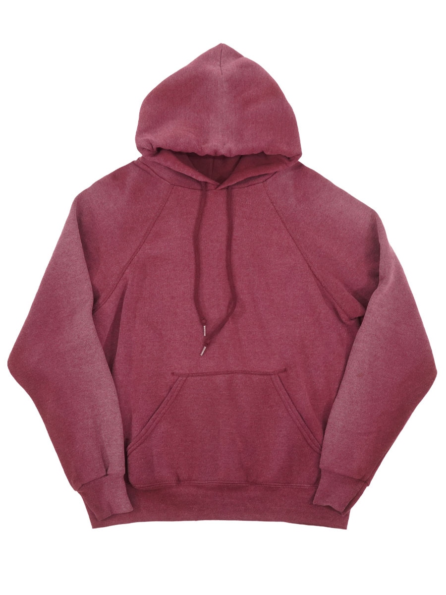 90'S SWEATS AND SURF PLAIN HOODED SWEAT SHIRT FADE WINE RED (SIZE.LARGE) MADE IN USA