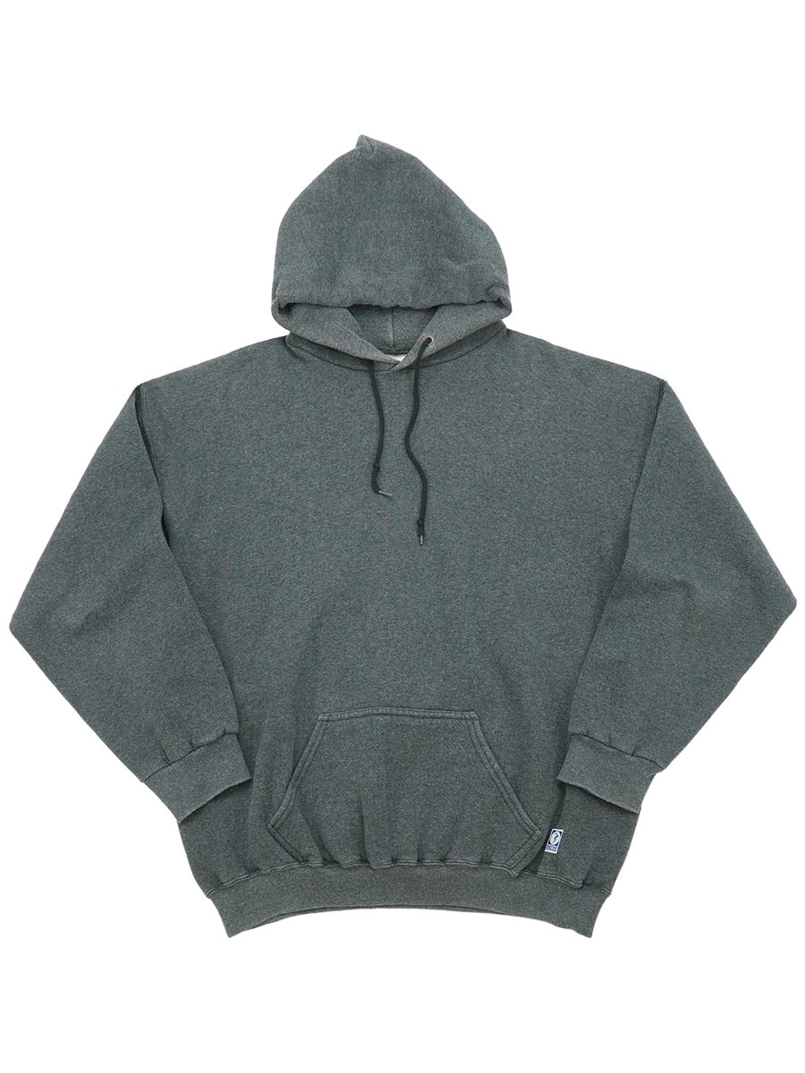 90'S DISCUS PLAIN HOODED SWEAT SHIRT CHACOAL GREY (SIZE.X LARGE) 