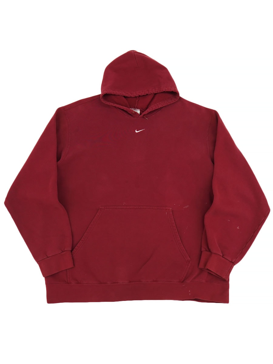 00'S NIKE SMALL SWOOSH LOGO SWEAT HOODIE (SIZE. X LARGE) MADE IN MEXICO