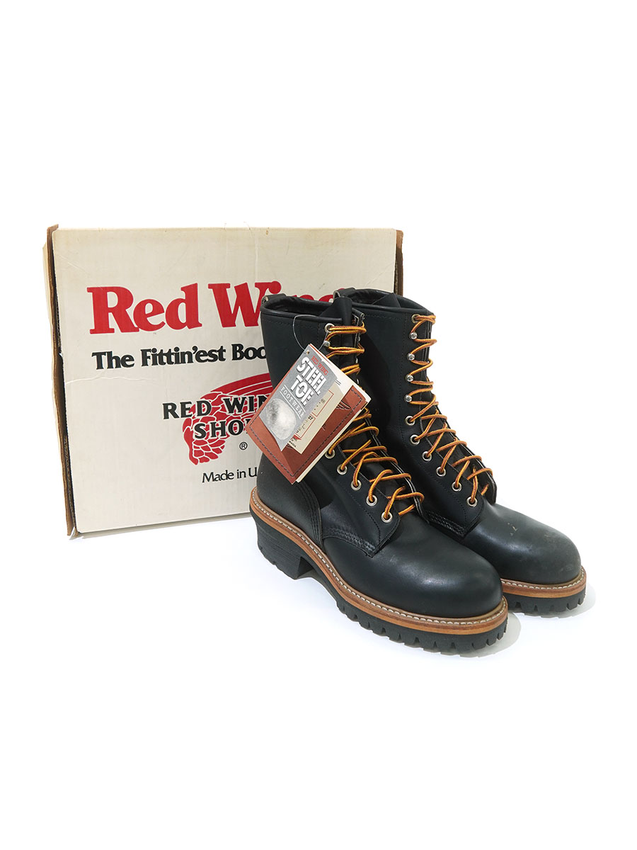 RED WING #2218 LOGGER BOOTS (SZIE.8 1/2 B) NOS