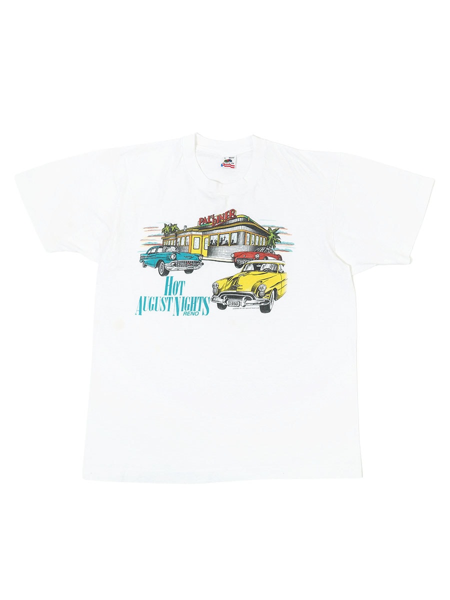 90'S FRUIT OF THE LOOM ''HOT AUGUST NIGHITS RENO'' T SHIRT (SIZE.LARGE) MADE IN USA