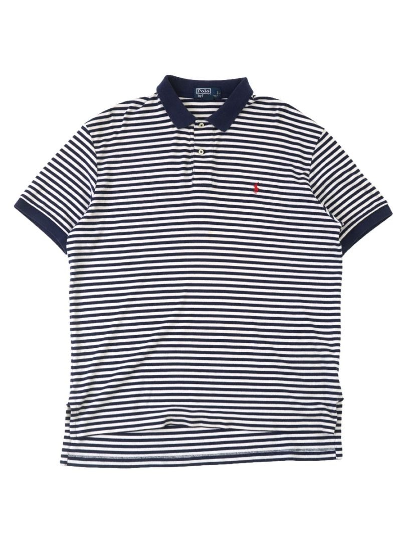 RALPH LAUREN BORDER S/S POLO SHIRT (SIZE.LARGE)