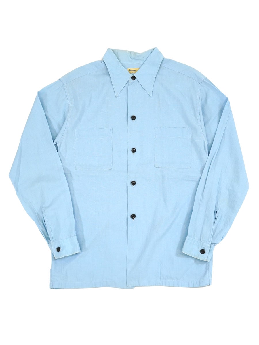 60'S GAYSON LONG SLEEVE SHIRT LIGHT BLUE (APPROX.MEDIUM)