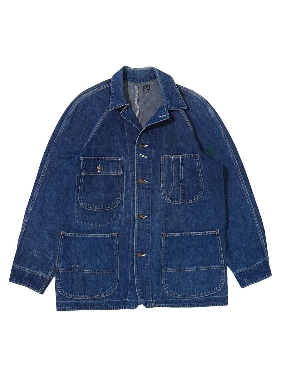 50'S PAY-DAY DENIM CHORE COAT (APPROX.46)