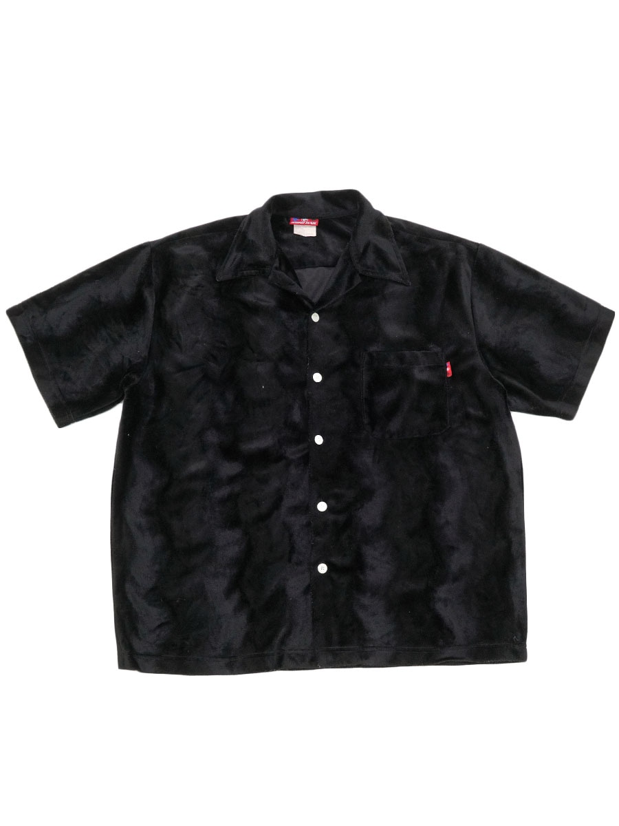 90'S THIRD RAIL S/S  FLEECE SHIRT BLACK (SIZE.L)