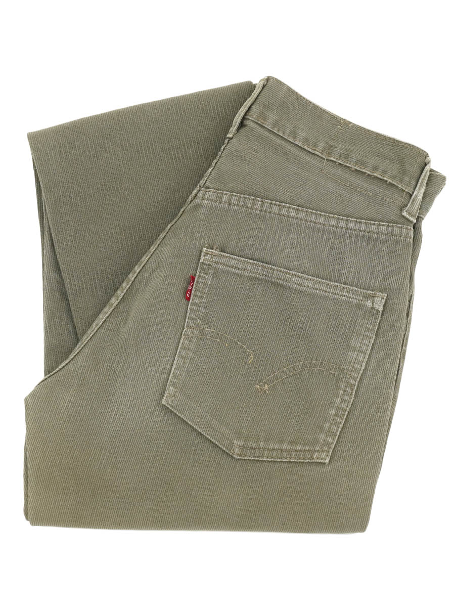 60'S LEVI'S 911D BIG-E PIQUE PANTS MOCHA BROWN (APPROX.W27 L30)
