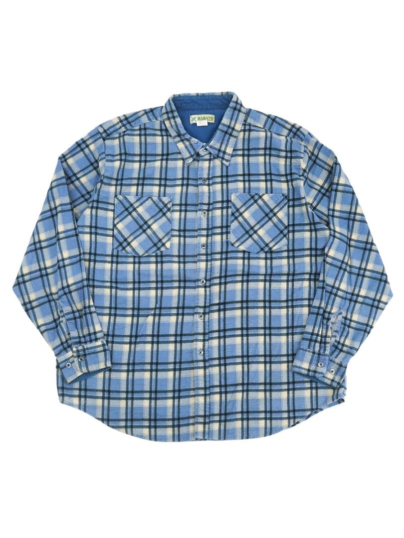 90'S～ HABAND PRINTED FLANNEL SHIRT (SIZE.X LARGE)