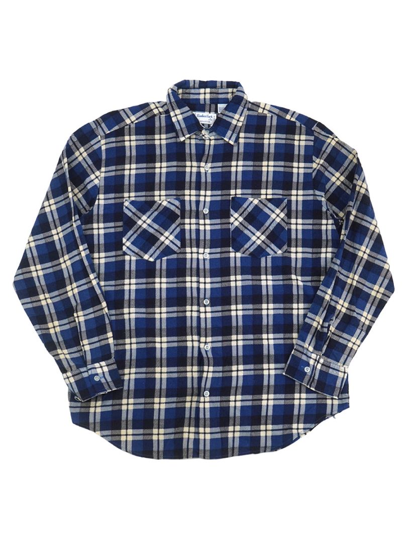 90'S～ LUMBER JACK PRINTED FLANNEL SHIRT (SIZE.LARGE)