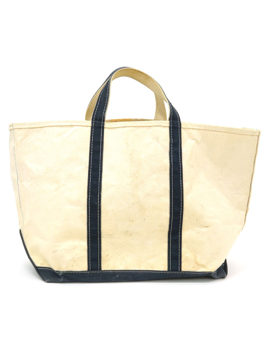 80'S L.L.BEAN BOAT AND TOTE NATURAL/NAVY