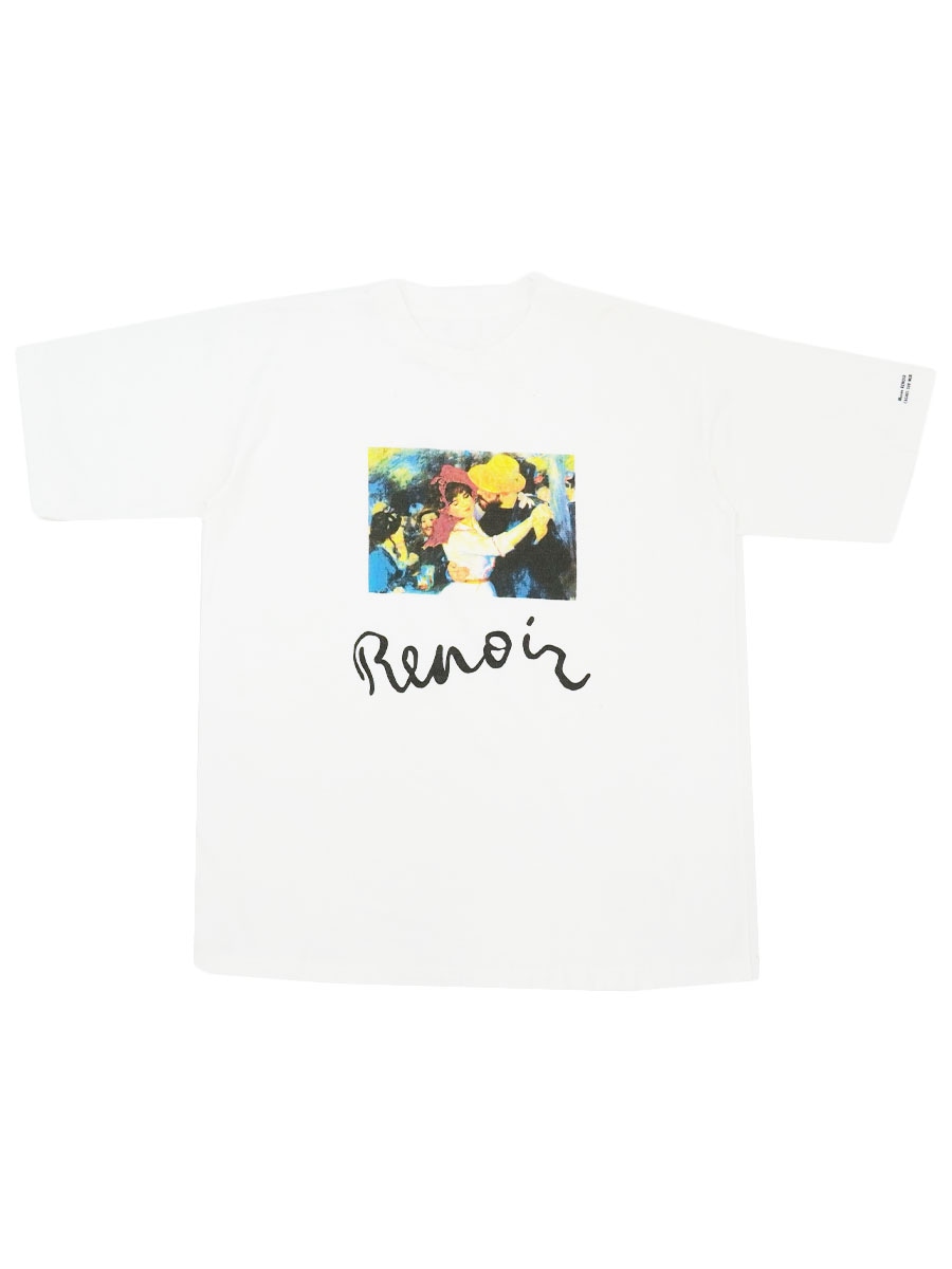 90'S～ PIERRE-AUGUSTE RENOIR ''DANCE AT BOUGIVAL'' T SHIRT WHITE (APPROX.X LARGE)