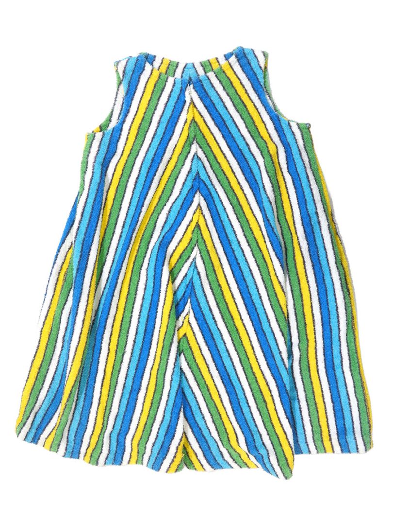 70'S CHEVRON PATTERN PILE BEACH DRESS (APPROX.LARGE)