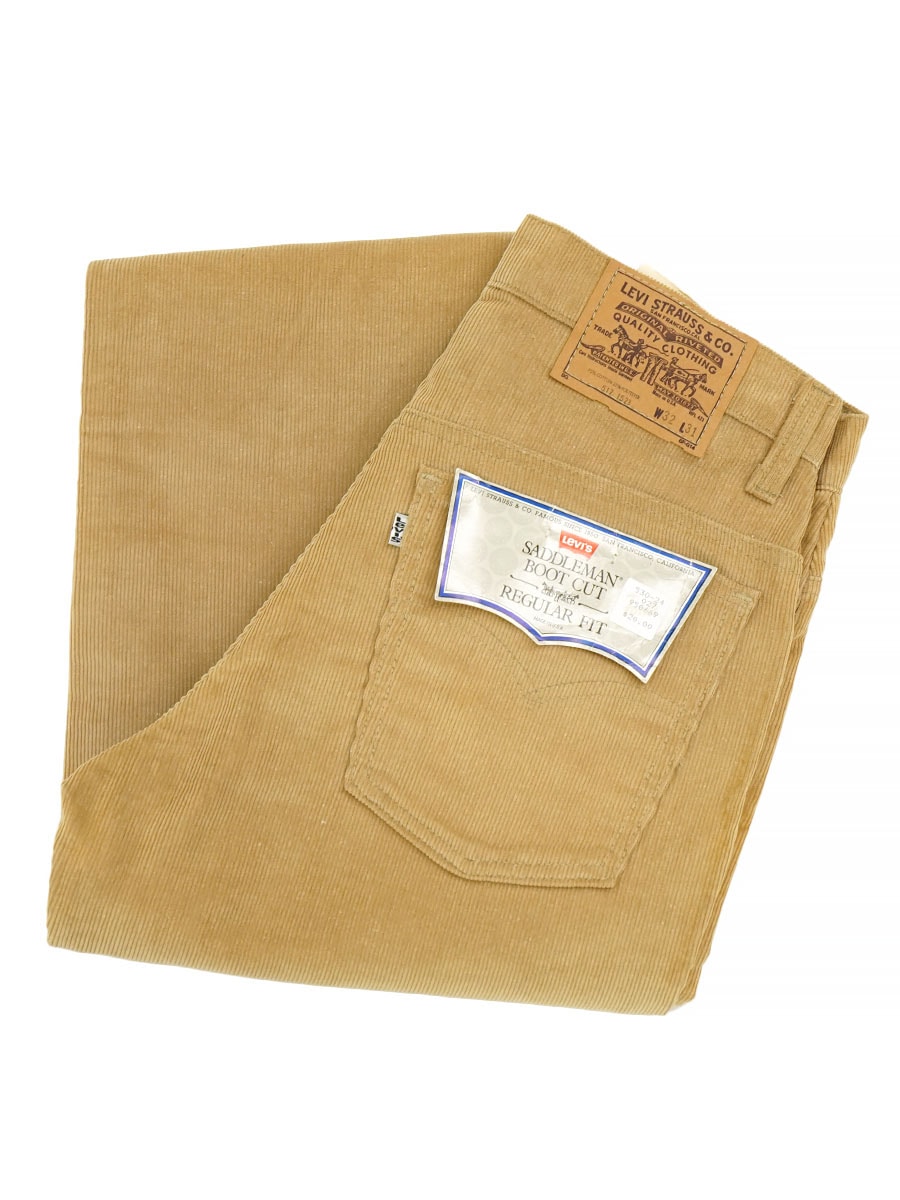 80'S LEVI'S 517-1523 CORDUROY PANTS BEIGE (SIZE. W32 L31) NOS