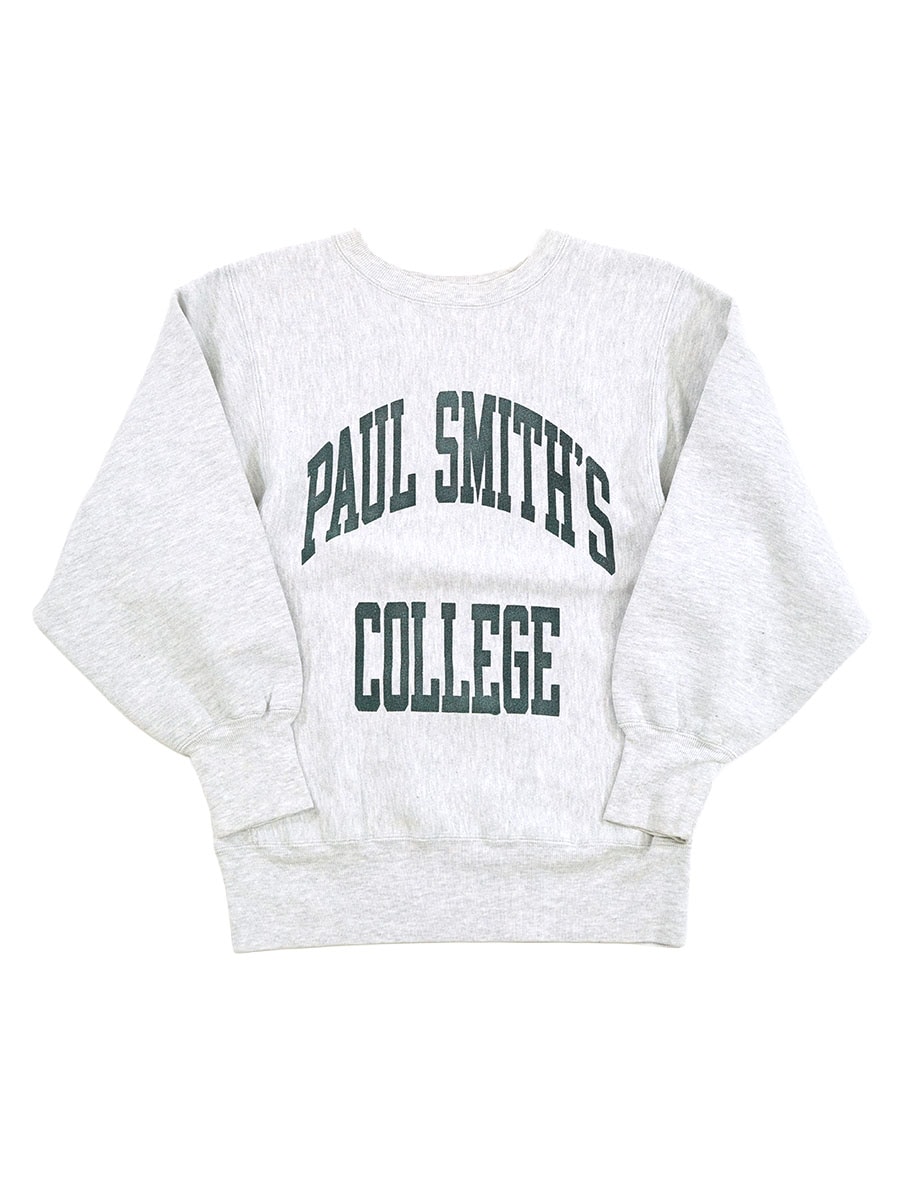 90'S CHAMPION REVERSE WEAVE CREW ''PAUL SMITH'S COLLEGE'' WATER PRINT GREY (SIZE.MEDIUM) MADE IN USA