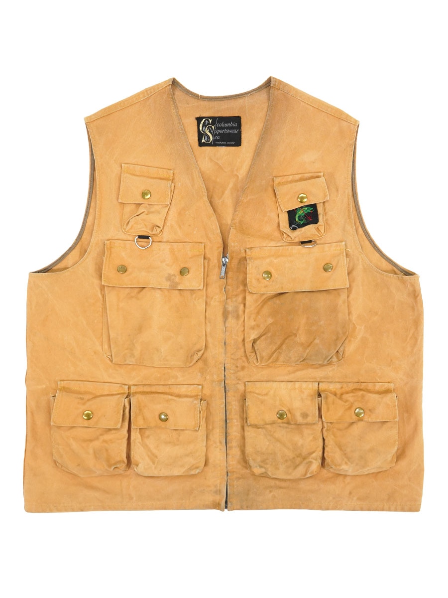 60s デッドストック Columbia CSフローティングベスト USA製 60'S～ COLUMBIA SPORTSWEAR CO. BROWN DUCK FISHING VEST (APPROX.X
