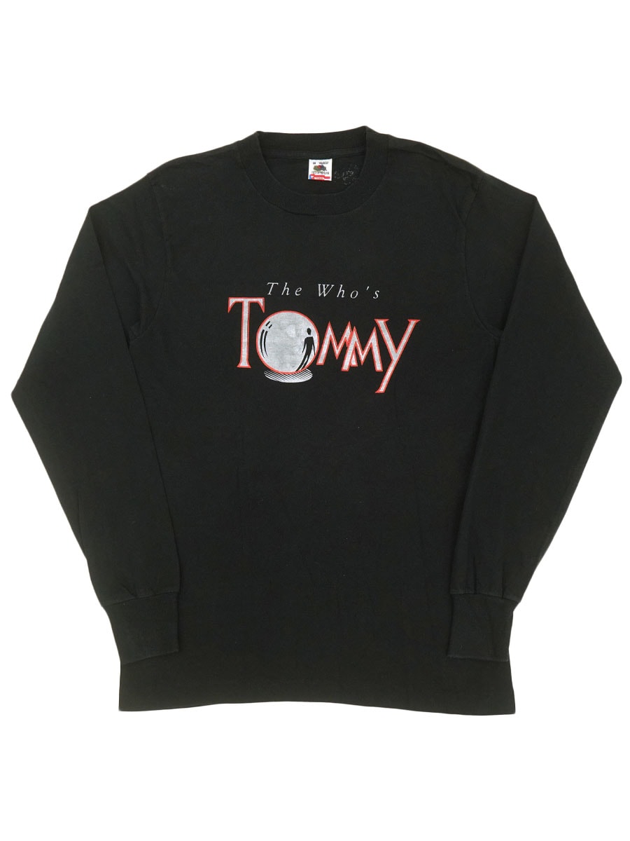 90'S FRUIT OF THE LOOM THE WHO ''TOMMY'' LONG SLEEVE T SHIRT BLACK (SIZE.MEDIUM) MADE IN USA