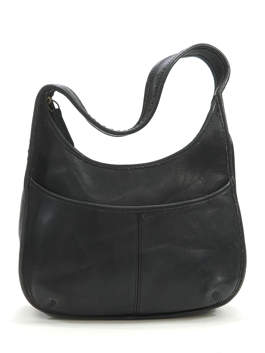 COACH LEATHER SHOULDER BAG BLACK