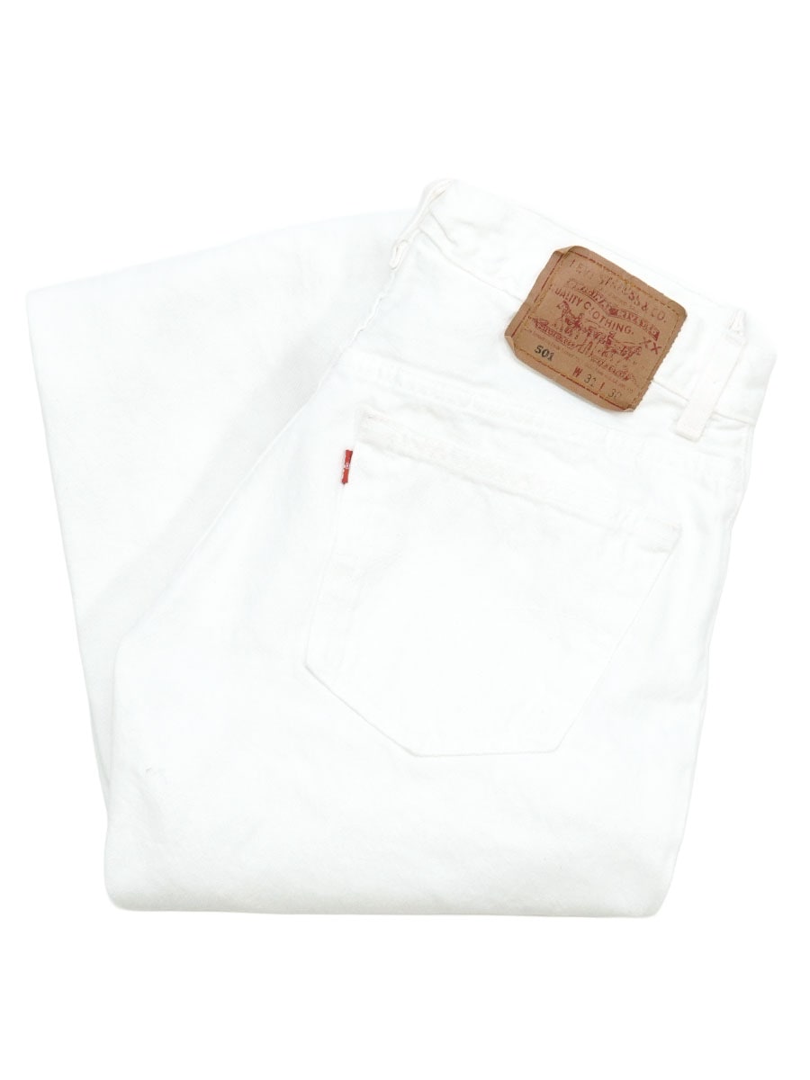 90'S LEVI'S 501 WHITE JEANS (SIZE.W31 L30) MADE IN USA