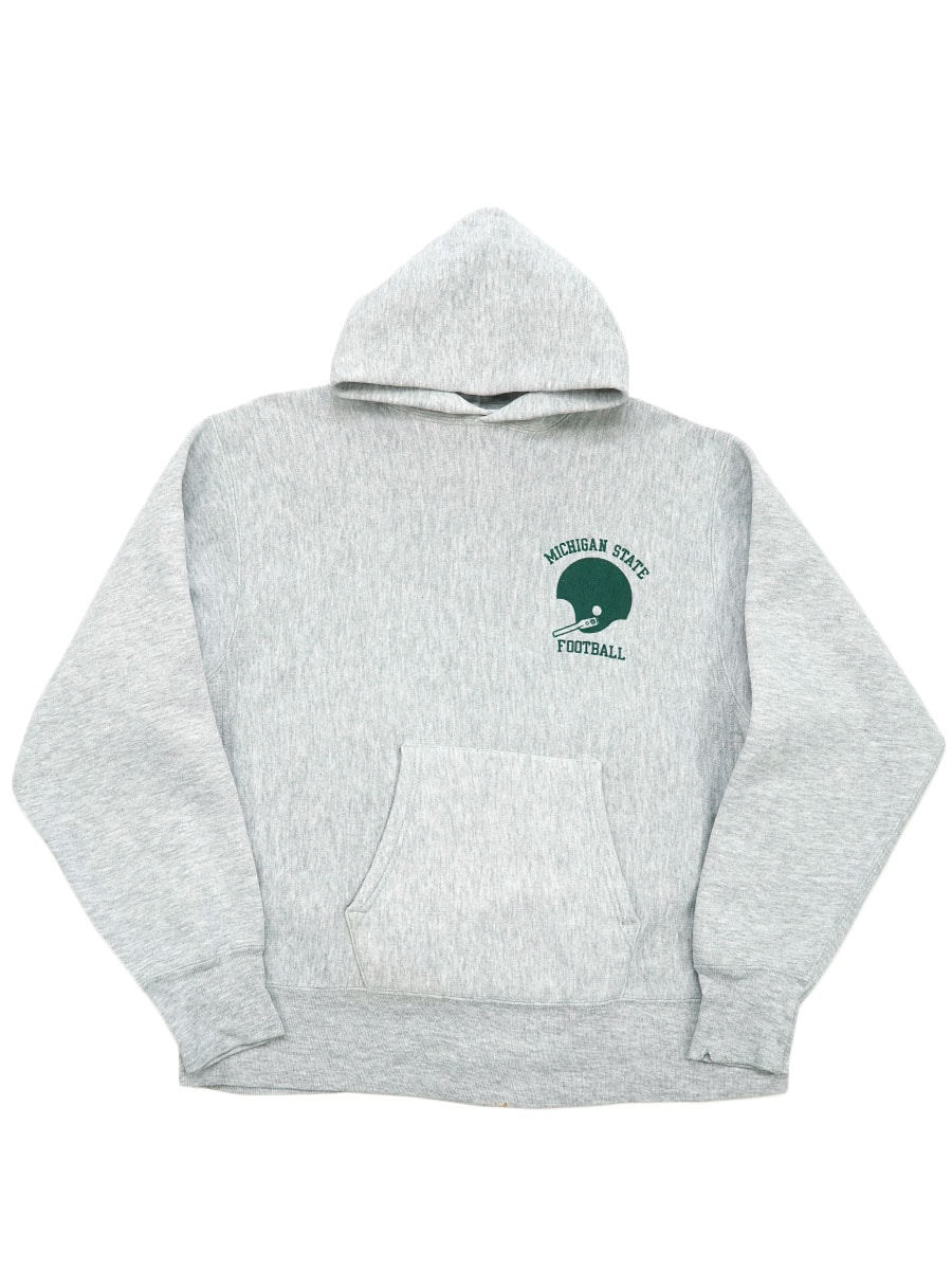 80'S CHAMPION RW TYPE SWEAT HOODIE ''MICHIGAN STATE'' (SIZE. LARGE)