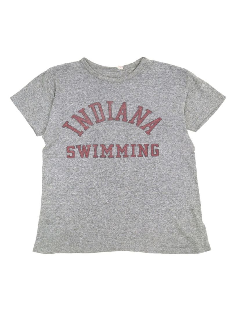 60'S CHAMPION ''INDIANA SWIMMING'' WATER PRINT T SHIRT GREY (SIZE.44)