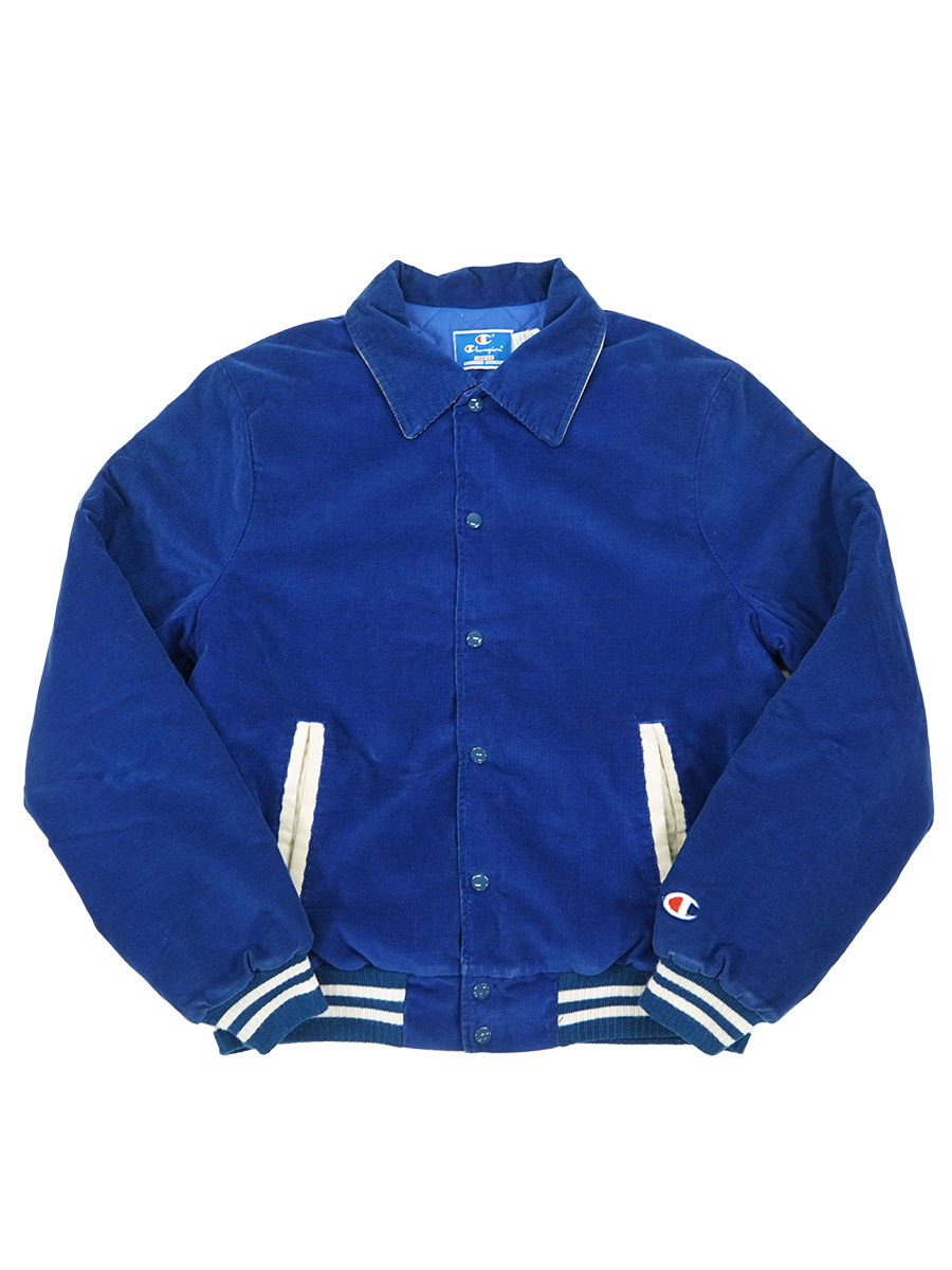 90'S CHAMPION CORDUROY JACKET BLUE (SIZE. LARGE) MADE IN USA