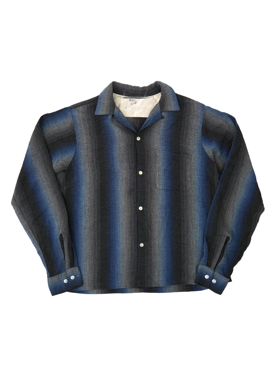 60'S ARROW RAYON WOVEN SHADOW STRIPE SHIRT (APPROX.MEDIUM) | NEW