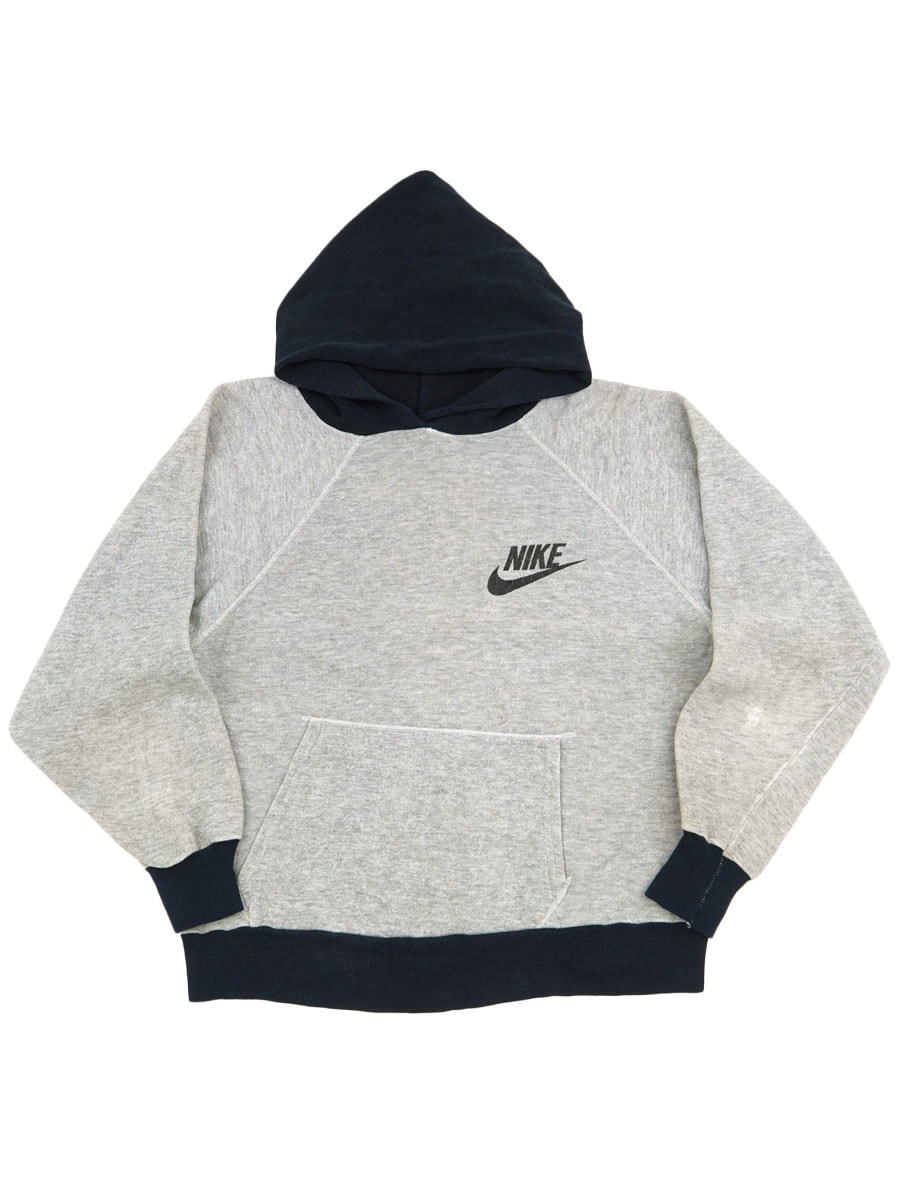 70's NIKE グレー×ネイビー 2トーン スウェットパーカ 表記(M) 