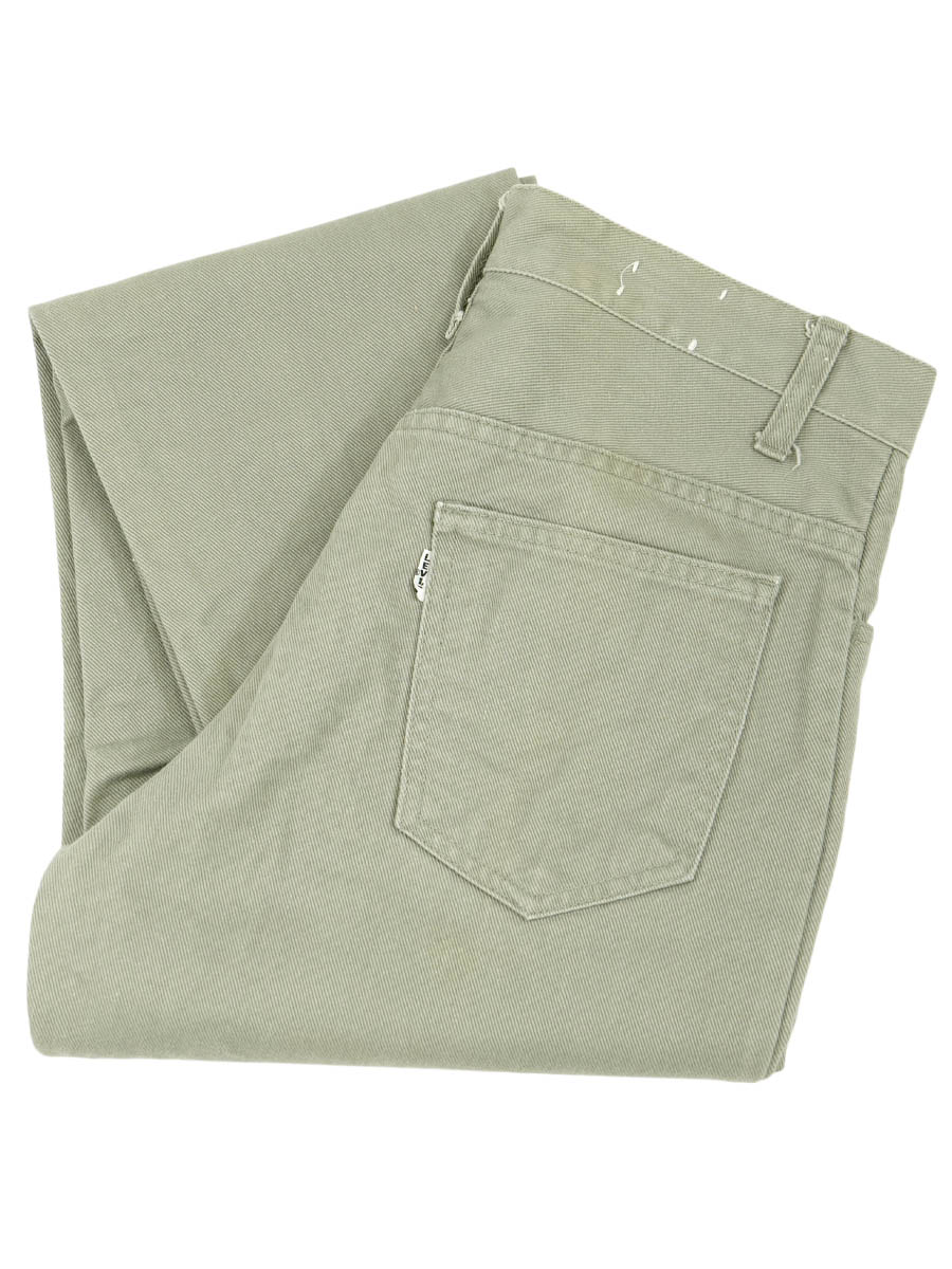 60'S LEVI'S 518 BIG-E COTTON TWILL PANTS MOS GREEN (APPROX.W30 L39