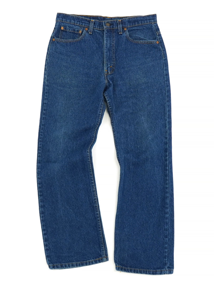80'S LEVI'S 517 BLUE JEANS WITH RED TAB (SIZE. W34 L30) MADE IN
