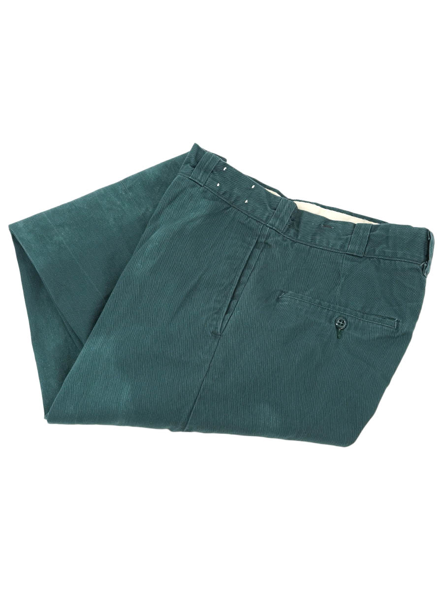 60's～ コットンワークパンツ ティール 実寸(W29 L27)