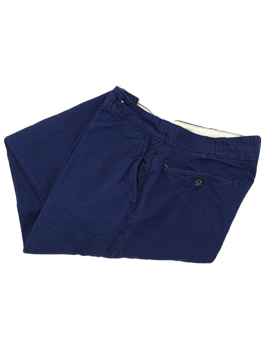 60'S～ COTTON WORK PANTS NAVY (APPROX.W33 L29)
