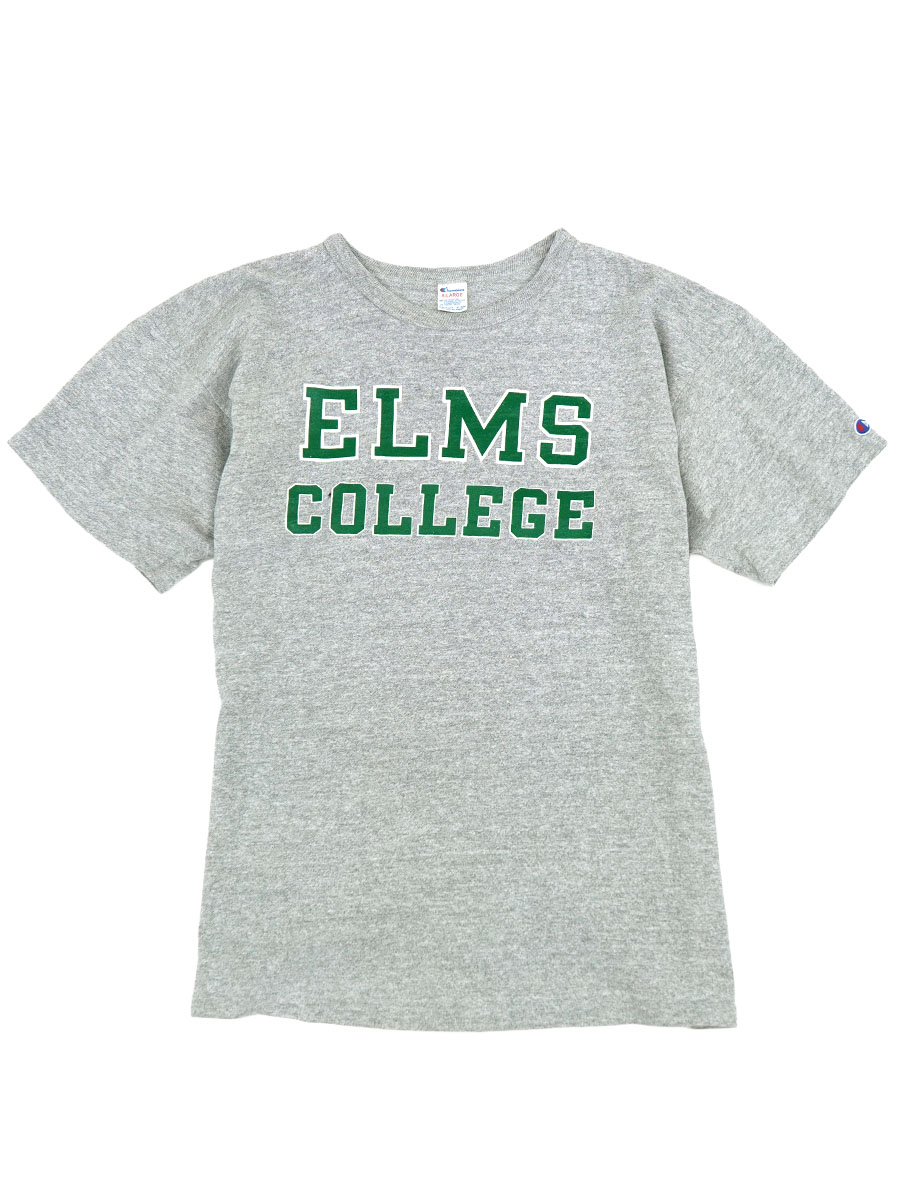 80'S CHAMPION ''ELMS COLLEGE'' T SHIRT GREY (SIZE.X LARGE) | NEW