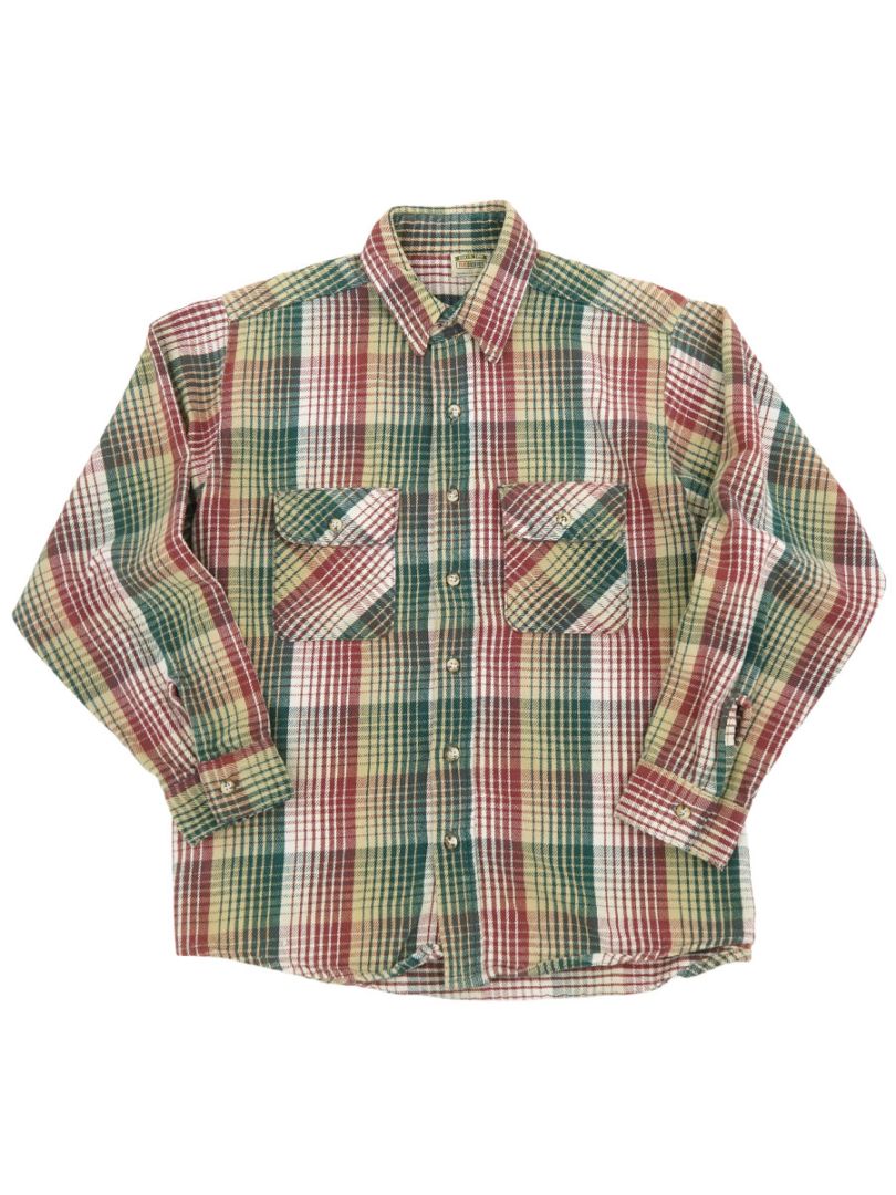 90'S FIVE BROTHER PLAID FLANNEL SHIRT (SIZE.LARGE) | NEW ITEM