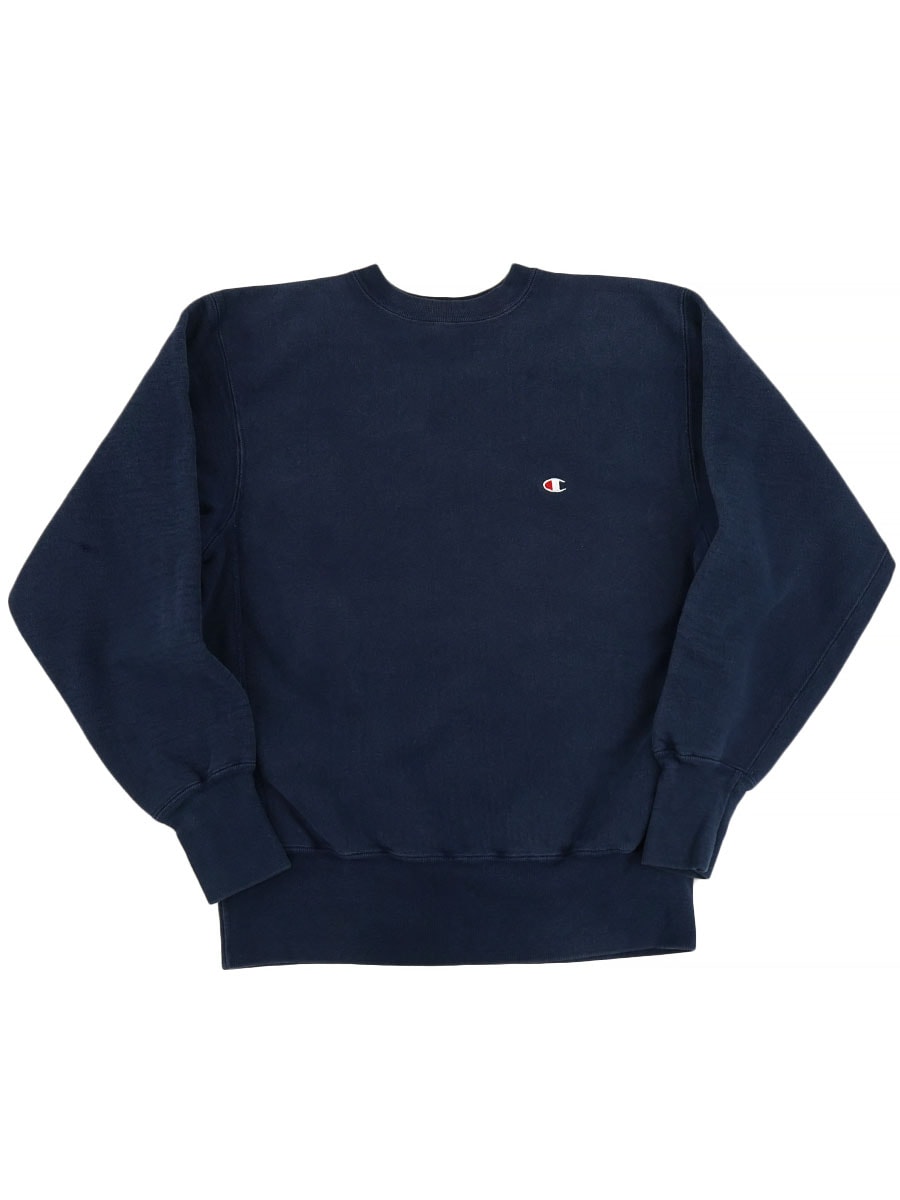 90'S CHAMPION REVERSE WEAVE CRUE PLAIN NAVY (SIZE. LARGE) MADE IN USA