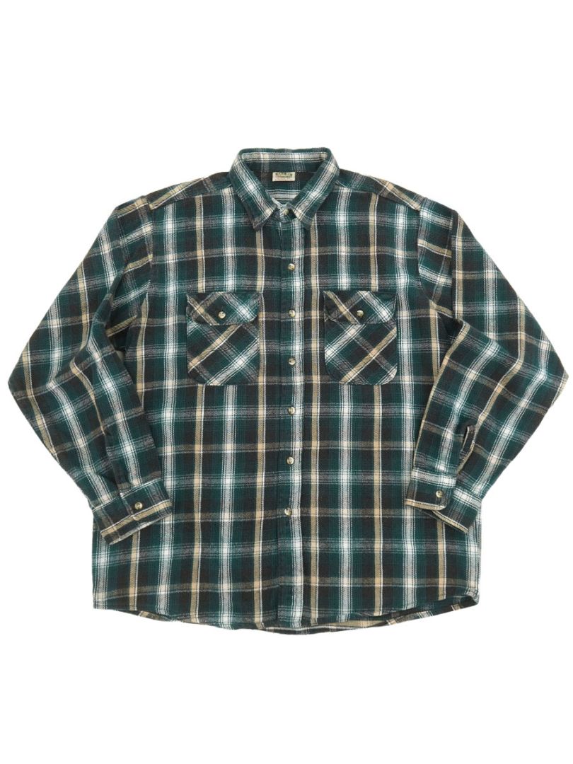 90'S FIVE BROTHER PLAID FLANNEL SHIRT (SIZE.X LARGE TALL) | NEW