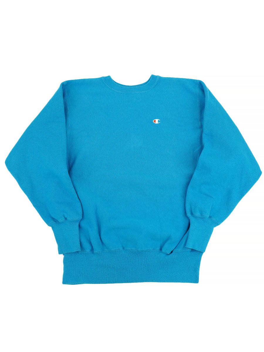 90'S CHAMPION REVERSE WEAVE CRUE PLAIN TURQUOISE (SIZE. LARGE