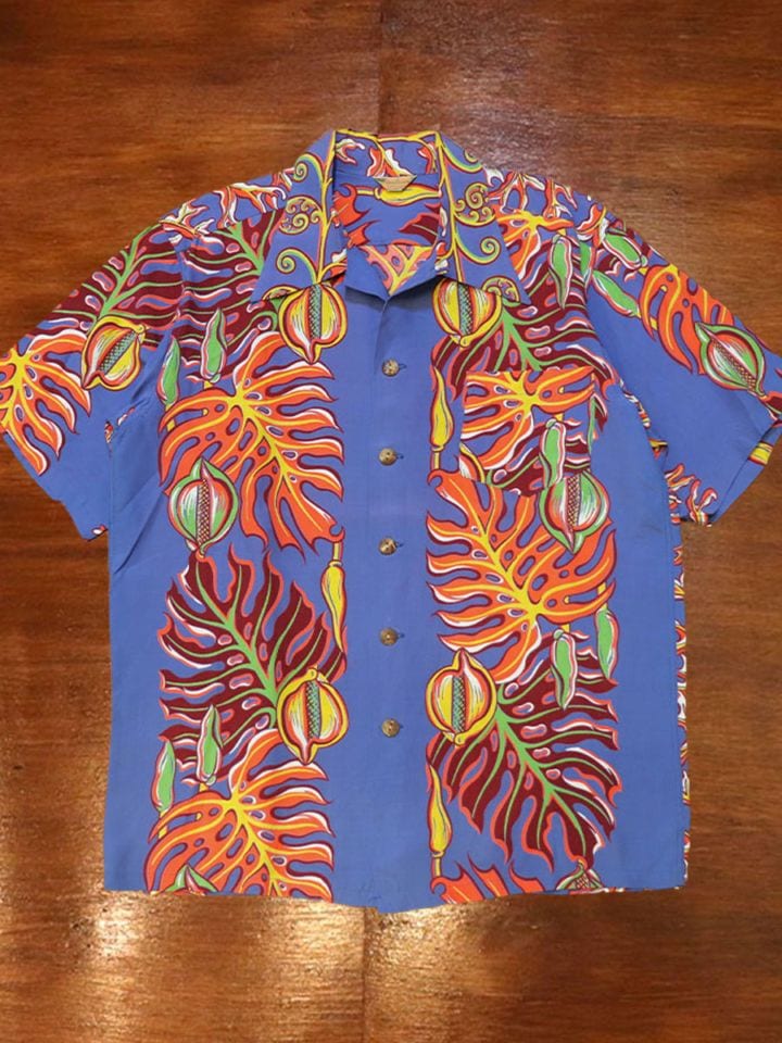 1940s DEAD STOCK , HAWAIIAN SHIRT , Size M