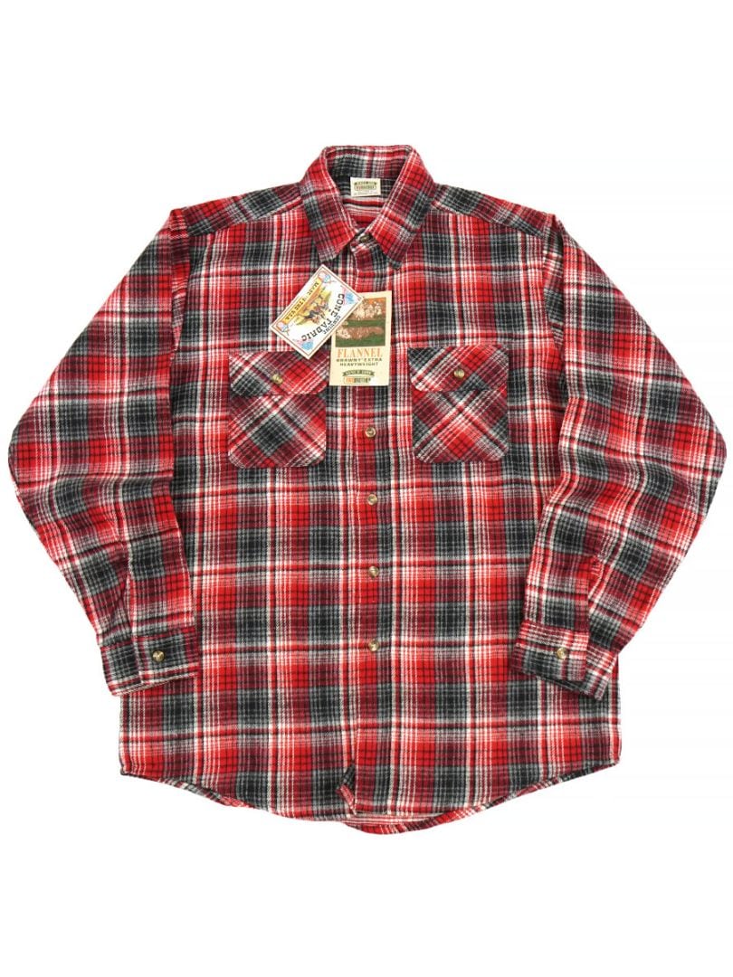 90'S～ FIVEBROTHER PLAID FLANNEL SHIRT (SIZE. TALLMAN LARGE) MADE IN USA NOS